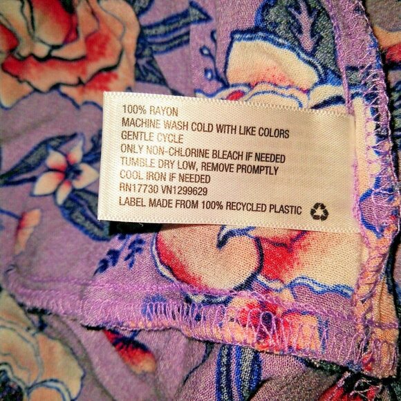 Xhilaration Dress Multicolor Women Size XS Faux Wrap High Low Hem Floral - Picture 6 of 6